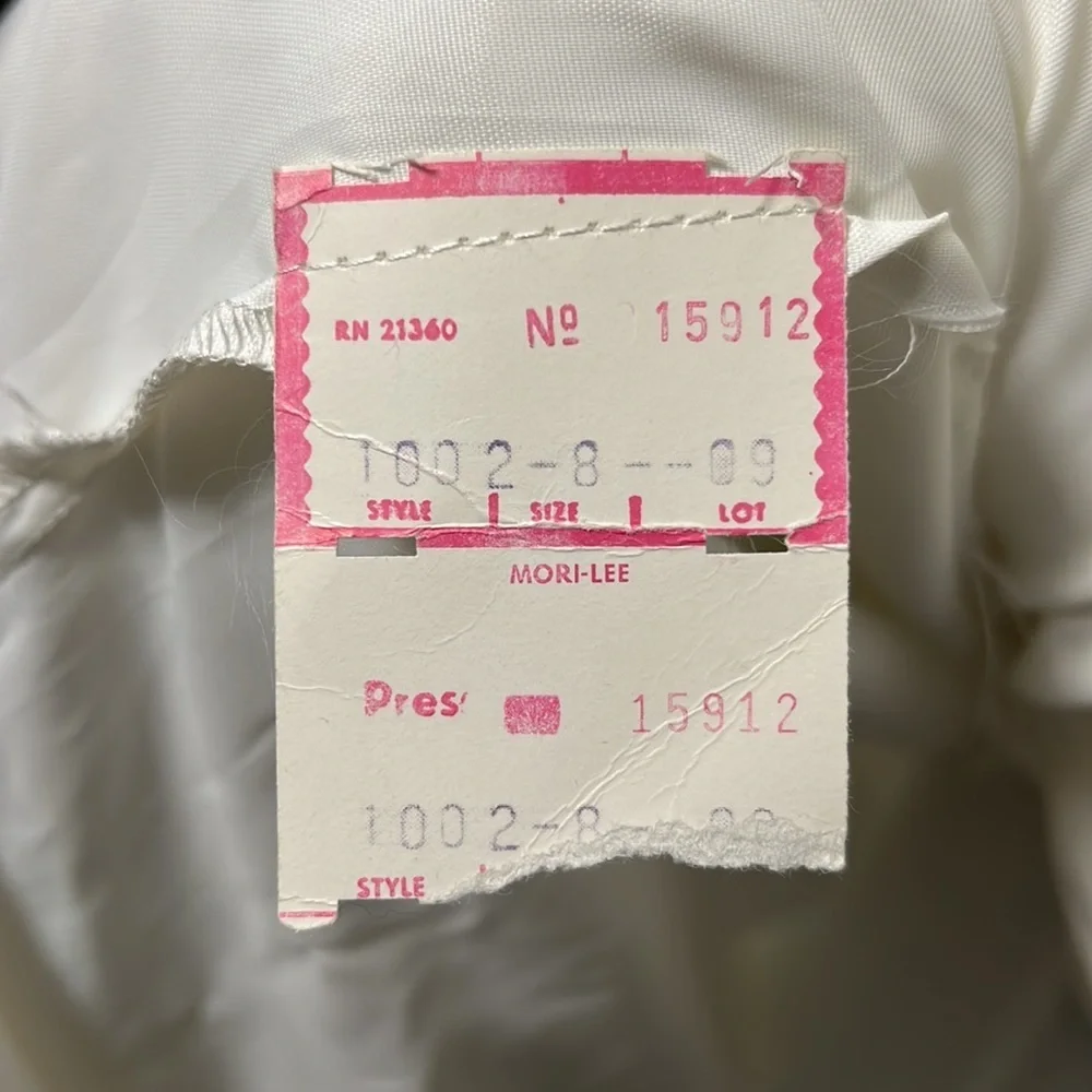 MORI-LEE VINTAGE 70’s CREAM LACE WEDDING GOWN SIZE XS - Picture 16 of 17